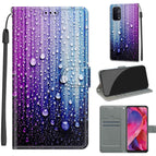 For OPPO A93 5G / A93s 5G / A54 5G / A74 5G / C05 Purple Blue Water Drops
