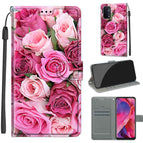 For OPPO A93 5G / A93s 5G / A54 5G / A74 5G / C17 Green Leaf Pink Rose