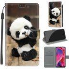For OPPO A93 5G / A93s 5G / A54 5G / A74 5G / C18 Wood Board Panda
