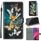 For OPPO A93 5G / A93s 5G / A54 5G / A74 5G / C20 Gold Silver Flying Butterflies