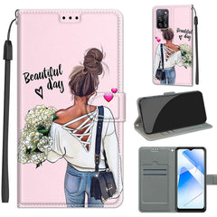 Voltage Coloured Drawing Magnetic Clasp Horizontal Flip PU Leather Case with Holder & Card Slots, For OPPO A54 4G / A16 4G / A53s 5G / A55 5G