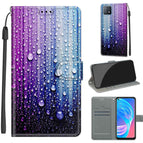 For OPPO A72 5G / A73 5G / A53 5G / C05 Purple Blue Water Drops