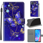 For OPPO A72 5G / A73 5G / A53 5G / C11 Blue Golden Chain Butterflies