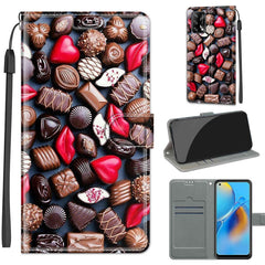 Voltage Coloured Drawing Magnetic Clasp Horizontal Flip PU Leather Case with Holder & Card Slots, For OPPO F19 / A74 4G