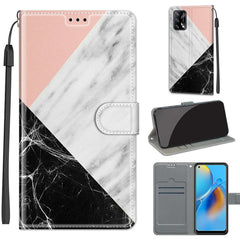 Voltage Coloured Drawing Magnetic Clasp Horizontal Flip PU Leather Case with Holder & Card Slots, For OPPO F19 / A74 4G