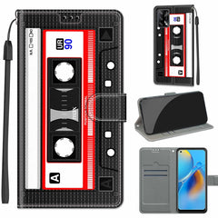 Voltage Coloured Drawing Magnetic Clasp Horizontal Flip PU Leather Case with Holder & Card Slots, For OPPO F19 / A74 4G