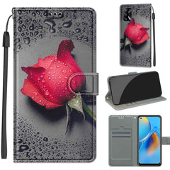 Voltage Coloured Drawing Magnetic Clasp Horizontal Flip PU Leather Case with Holder & Card Slots, For OPPO F19 / A74 4G