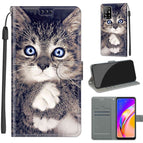 For OPPO A94 5G / A95 5G / F19 Pro+ 5G / C02 Fork Hand White Claw Cat