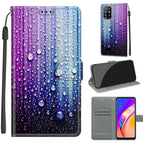 For OPPO A94 5G / A95 5G / F19 Pro+ 5G / C05 Purple Blue Water Drops