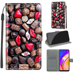 Voltage Coloured Drawing Magnetic Clasp Horizontal Flip PU Leather Case with Holder & Card Slots, For OPPO A94 5G / A95 5G / F19 Pro+ 5G