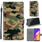 For OPPO A94 5G / A95 5G / F19 Pro+ 5G / C12 Green Yellow Camouflage