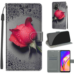 Voltage Coloured Drawing Magnetic Clasp Horizontal Flip PU Leather Case with Holder & Card Slots, For OPPO A94 5G / A95 5G / F19 Pro+ 5G