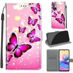 Voltage Coloured Drawing Magnetic Clasp Horizontal Flip PU Leather Case with Holder & Card Slots, For Xiaomi Redmi Note 10 5G