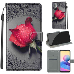 Voltage Coloured Drawing Magnetic Clasp Horizontal Flip PU Leather Case with Holder & Card Slots, For Xiaomi Redmi Note 10 5G