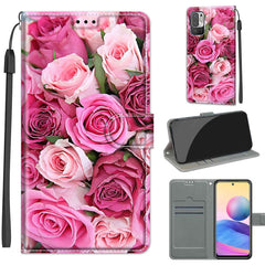 Voltage Coloured Drawing Magnetic Clasp Horizontal Flip PU Leather Case with Holder & Card Slots, For Xiaomi Redmi Note 10 5G