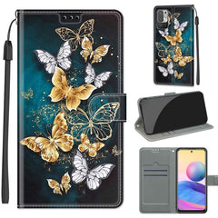 Voltage Coloured Drawing Magnetic Clasp Horizontal Flip PU Leather Case with Holder & Card Slots, For Xiaomi Redmi Note 10 5G