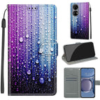 For Huawei P50 / C05 Purple Blue Water Drops