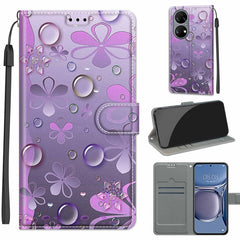 Voltage Coloured Drawing Magnetic Clasp Horizontal Flip PU Leather Case with Holder & Card Slots, For Huawei P50