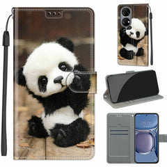 Voltage Coloured Drawing Magnetic Clasp Horizontal Flip PU Leather Case with Holder & Card Slots, For Huawei P50