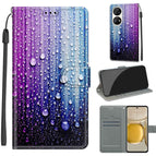 For Huawei P50 Pro / C05 Purple Blue Water Drops