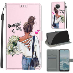 Voltage Coloured Drawing Magnetic Clasp Horizontal Flip PU Leather Case with Holder & Card Slots, For Nokia G20 / G10 / 6.3