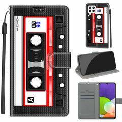 Voltage Coloured Drawing Magnetic Clasp Horizontal Flip PU Leather Case with Holder & Card Slots, For Samsung Galaxy A22 4G