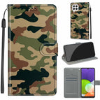 For Samsung Galaxy A22 4G / C12 Green Yellow Camouflage