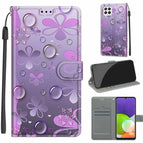 For Samsung Galaxy A22 4G / C16 Water Drop Six Petal Flower