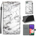 For Samsung Galaxy A22 5G / C01 White Marble