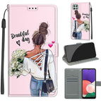 For Samsung Galaxy A22 5G / C09 Hug Flower