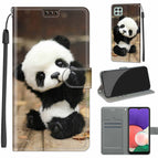 For Samsung Galaxy A22 5G / C18 Wood Board Panda