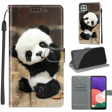 Voltage Coloured Drawing Magnetic Clasp Horizontal Flip PU Leather Case with Holder & Card Slots, For Samsung Galaxy A22 5G