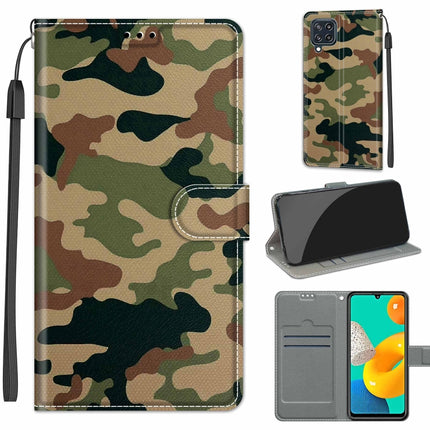 Voltage Coloured Drawing Magnetic Clasp Horizontal Flip PU Leather Case with Holder & Card Slots, For Samsung Galaxy M32 4G / F22