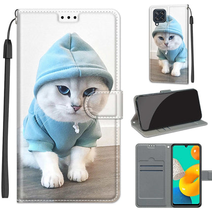 Voltage Coloured Drawing Magnetic Clasp Horizontal Flip PU Leather Case with Holder & Card Slots, For Samsung Galaxy M32 4G / F22