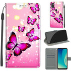 For ZTE Blade A7s 2020 / C03 Gradient Pink Flying Butterflies