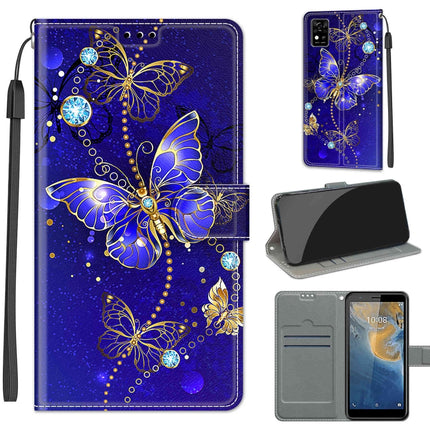 Voltage Coloured Drawing Magnetic Clasp Horizontal Flip PU Leather Case with Holder & Card Slots