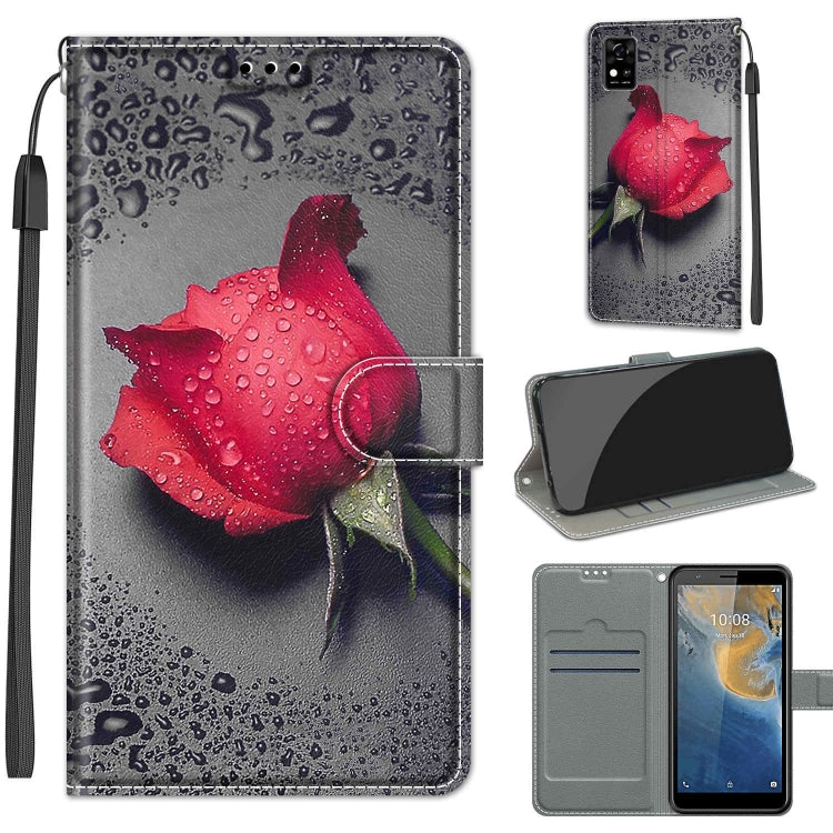 Voltage Coloured Drawing Magnetic Clasp Horizontal Flip PU Leather Case with Holder & Card Slots