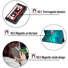 Voltage Coloured Drawing Magnetic Clasp Horizontal Flip PU Leather Case with Holder & Card Slots