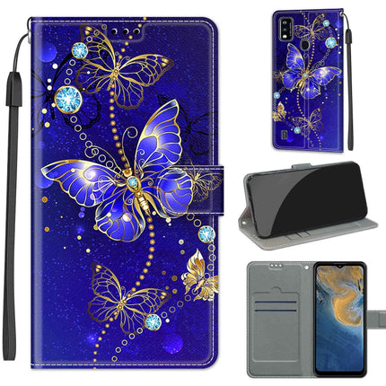 Voltage Coloured Drawing Magnetic Clasp Horizontal Flip PU Leather Case with Holder & Card Slots