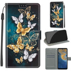 For ZTE Blade A51 / C20 Gold Silver Flying Butterflies