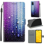 For ZTE Blade A71 / C05 Purple Blue Water Drops