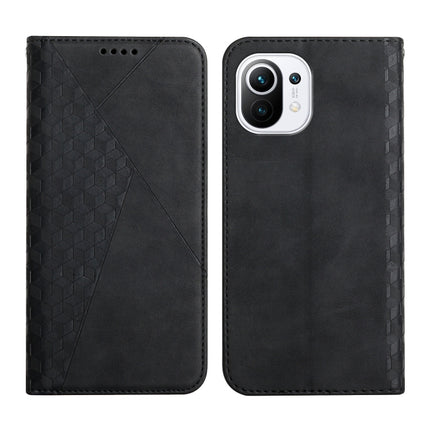Diamond Pattern Splicing Skin Feel Magnetic Horizontal Flip Leather Case with Card Slots & Holder & Wallet, For Xiaomi Mi 11 Lite, For Xiaomi Mi 11 Pro, For Xiaomi Mi 11, For Xiaomi Poco M3 / Redmi 9T