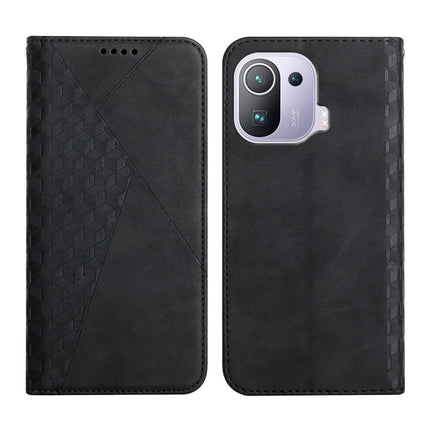 Diamond Pattern Splicing Skin Feel Magnetic Horizontal Flip Leather Case with Card Slots & Holder & Wallet, For Xiaomi Mi 11 Lite, For Xiaomi Mi 11 Pro, For Xiaomi Mi 11, For Xiaomi Poco M3 / Redmi 9T