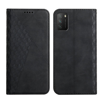Diamond Pattern Splicing Skin Feel Magnetic Horizontal Flip Leather Case with Card Slots & Holder & Wallet, For Xiaomi Mi 11 Lite, For Xiaomi Mi 11 Pro, For Xiaomi Mi 11, For Xiaomi Poco M3 / Redmi 9T