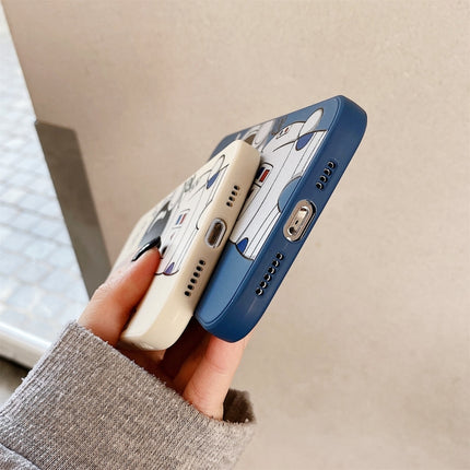 Spaceman Fernglas Stoßfeste Schutzhülle, Für iPhone 13 mini, Für iPhone 13, Für iPhone 13 Pro, Für iPhone 13 Pro Max, Für iPhone 12 mini, Für iPhone 12, Für iPhone 12 Pro, Für iPhone 12 Pro Max, Für iPhone 11, Für iPhone 11 Pro