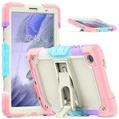 Shockproof Colorful Silica Gel + PC Protective Case with Holder & Shoulder Strap, For iPad 10.2 2021 / 2020 / 2019, For Samsung Galaxy A7 Lite T220 / T225