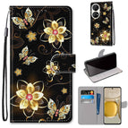 For Huawei P50 Pro / Gold Diamond Butterfly