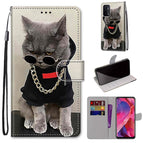 For OPPO A93 5G / A93s 5G / A54 5G / A74 5G / Golden Chain Grey Cat
