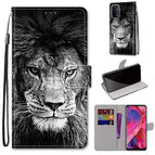 For OPPO A93 5G / A93s 5G / A54 5G / A74 5G / Black White Lion Head