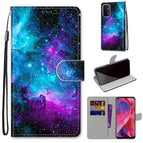 For OPPO A93 5G / A93s 5G / A54 5G / A74 5G / Purple Green Starry Sky